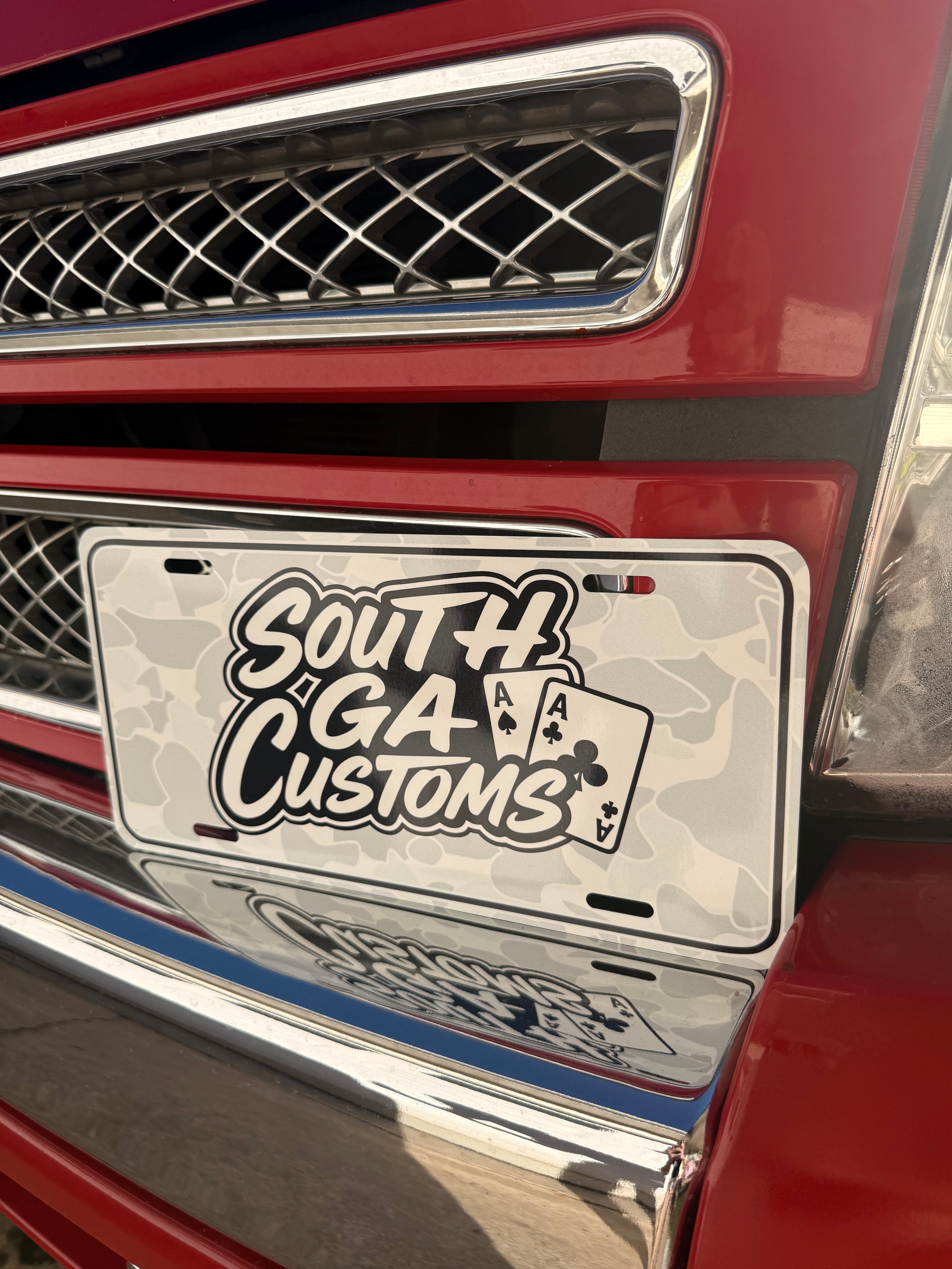 Southgacustoms front tag license plate